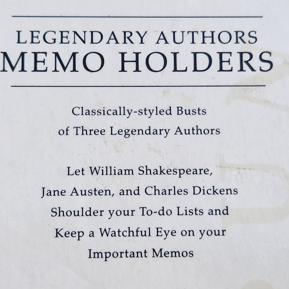 Legendary Authors Memo Holders Set of Three - Picture 3 of 3